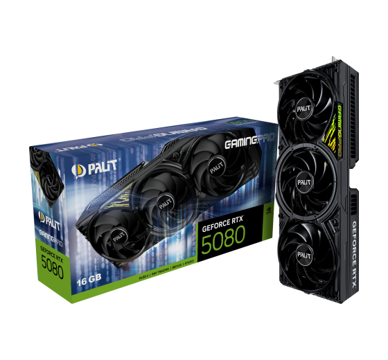 p05395_propng_137967a05f72d8fa0 Palit GeForce RTX 5080 GamingPro 16GB GDDR7 DLSS4 - Image 1
