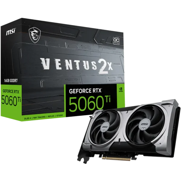 MSI Ventus Geforce Rtx 5060 Ti 16G 2X Oc Plus Nvidia 16 Gb Gddr7