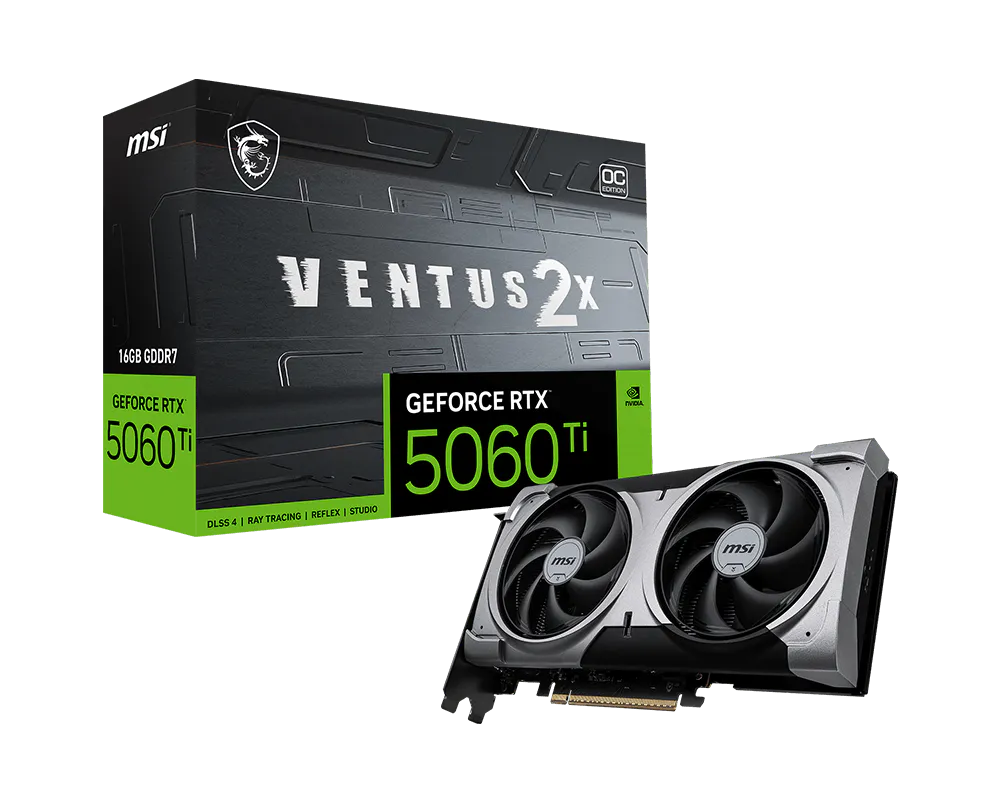 product_17446978705c4a377c05bc723aca53c3674ee61c1a MSI Ventus Geforce Rtx 5060 Ti 16G 2X Oc Plus Nvidia 16 Gb Gddr7 - Image 1