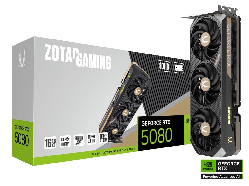 zt-b50800d2-10p-image01_0 Zotac GeForce RTX 5080 Solid Core 16GB GDDR7 DLSS4 - Image 1