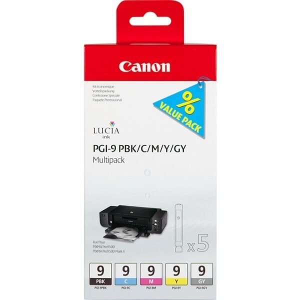 PGI-9 PBK C M Y GY MULTI PACK