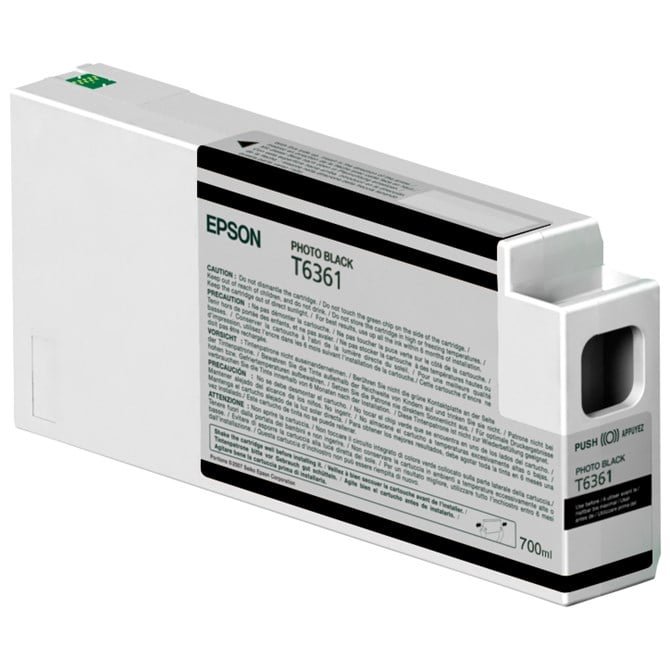 C13T636100-1 T6361 Photo Black Ink Cart - 700Ml - Image 1