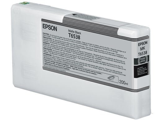 C13T65380N-1 T6538 Matte Black Ink Cart - 200Ml - Image 1