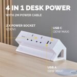 Power Desk 2 Type G - White - Image 3