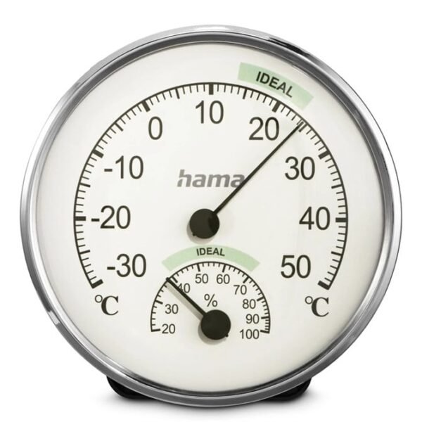 Chios Therm/Hygrometer Sil/Wht