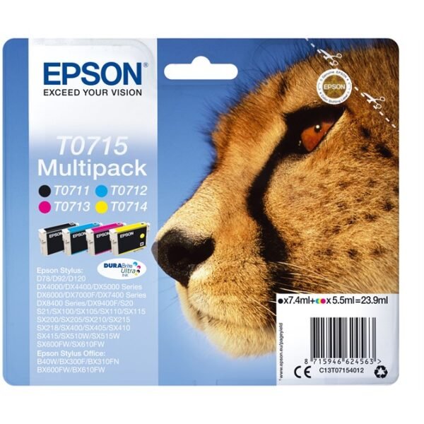 T071 4 Colour Multipack Durabr