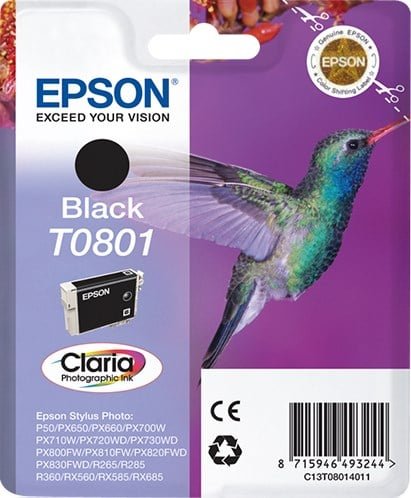 C13T08014011-1 T080 Stylus Photo Black Ink Cart - Image 1