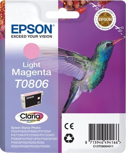 C13T08064011-1 T080 Stylus Photo Light Magenta Ink - Image 1