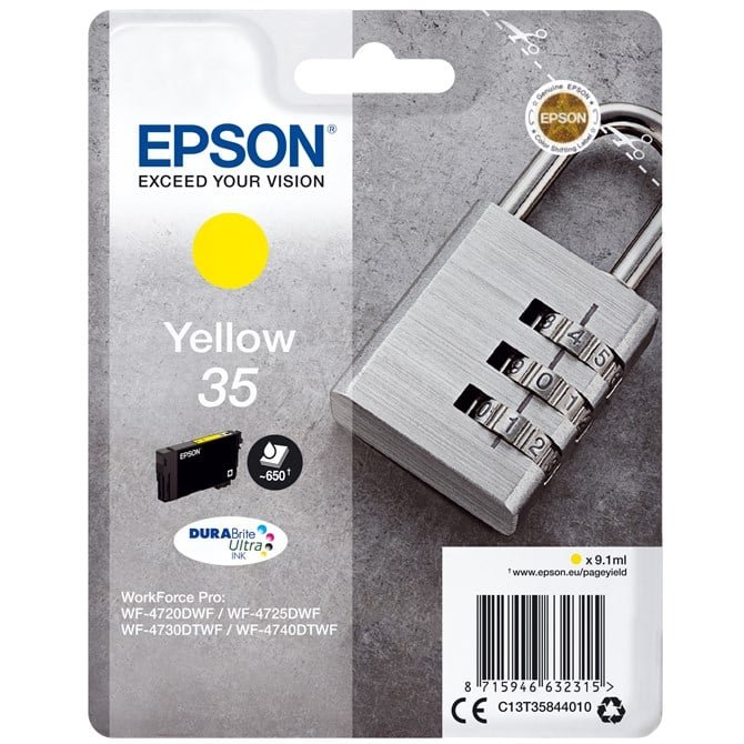 C13T35844010-1 Single Yellow 35 Durabrite Ultra Ink - Image 1