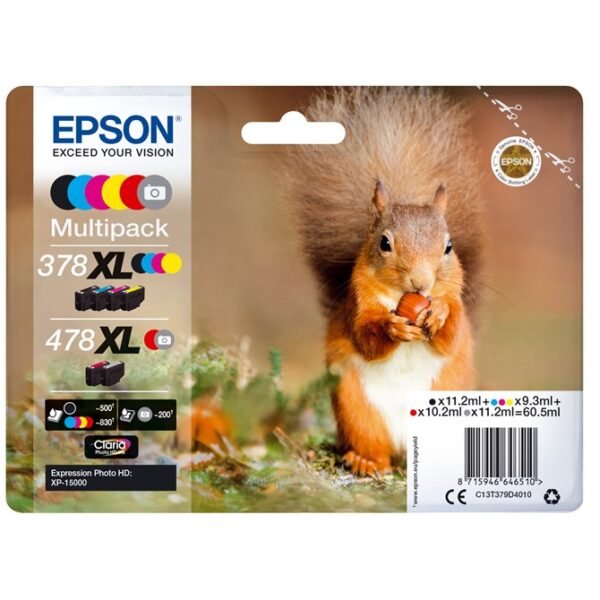 Multi 6-Colours 478Xl Claria Photo H