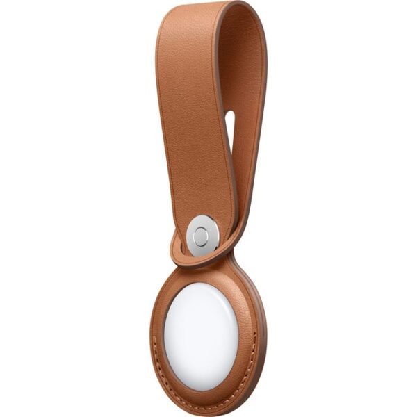 Airtag Leather Loop - Saddle Brown